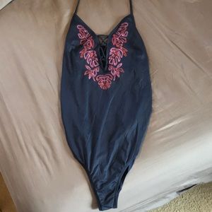 Embroidery A Pea in the Pod bathing suit